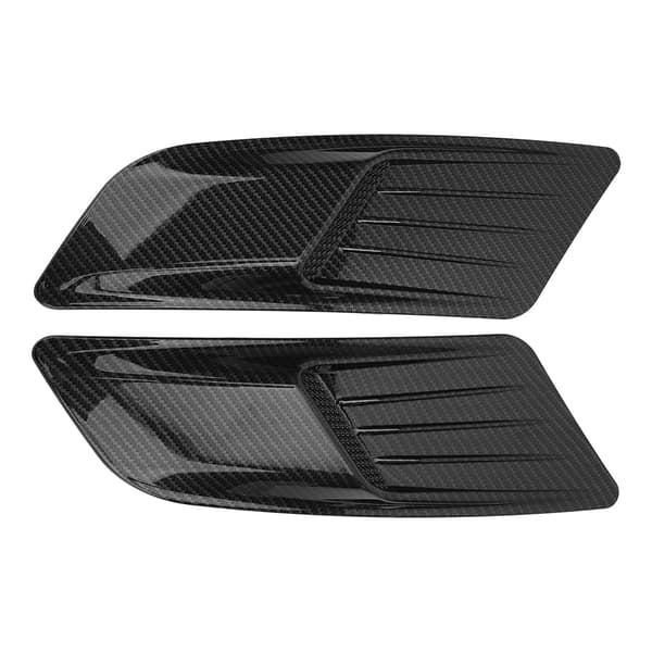 Par universelle fronthette luftventil støping panserdeksel trim karbonfiber stil passer for Ford Mustang 2015-2017