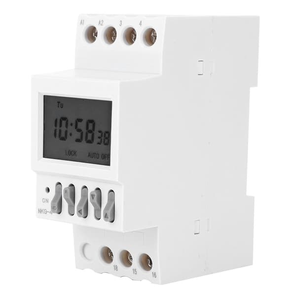 NKG4 Programmerbar Timer Switch Din Skinne Timing Kontrol AC220V 3A