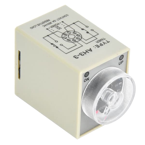 Elektronisk tidsrelæ 8-benet DIN-skinnemontering 24V DC 60S forsinkelsestimer