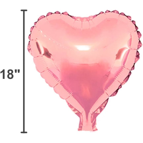 20 kpl 18 tuuman vaaleanpunainen sydänilmapallo, sydänheliumpallot, hääkalvoilmapallo, folioilmapallo, sydänilmapallot (vaaleanpunaiset)