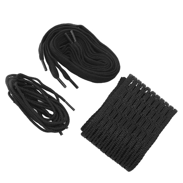 Svart Nylon Lacrosse Mesh Snöre Slitstark Vävd Rep Tillbehör