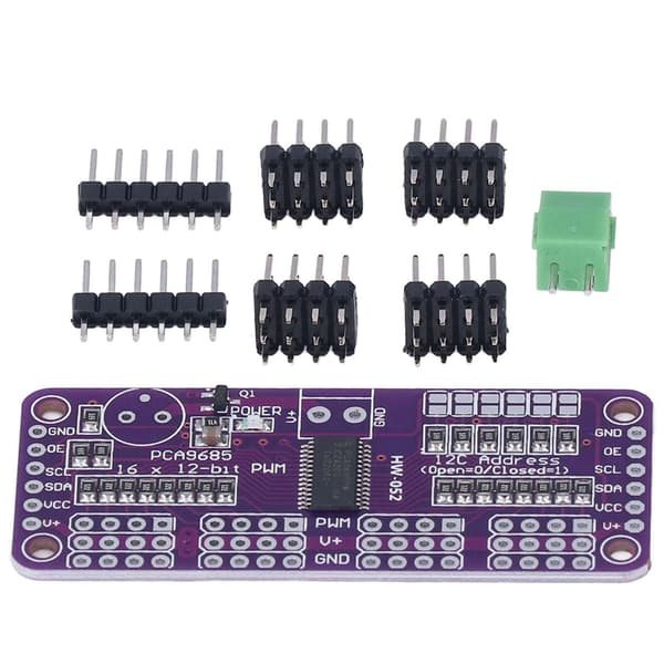 Servo Motor Driver PWM Kontrolmodul 16 Kanal 12 Bit IIC PCA9685 Controller til DIY