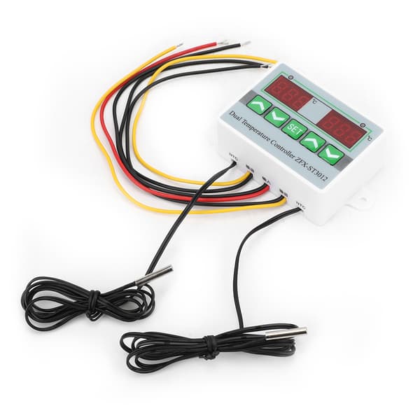 ZFX ST3012 Intelligent Digital Temperaturregulator Dubbel Display 12V Mikrodator Termostat