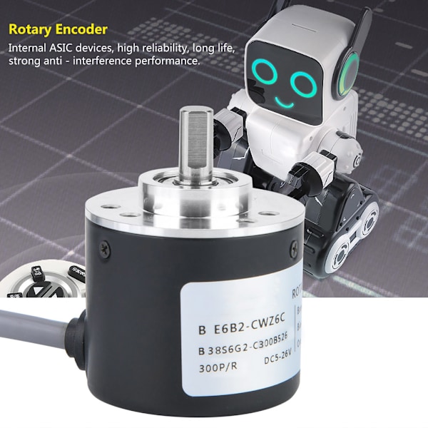 E6B2 CWZ6C Inkrementel Roterende Encoder 38mm Diameter 300P/R Generel Anvendelse