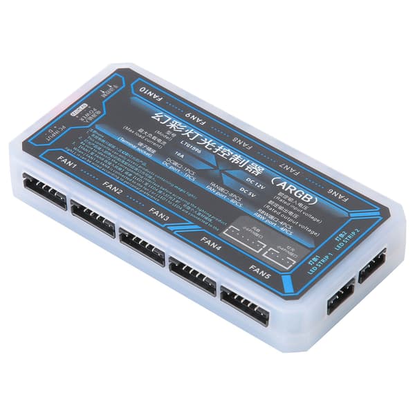 5V Computer Fan Hub Kølersystem PH2.0 4 Pin LED1 LED2 FAN1 FAN10 Køleforsyninger