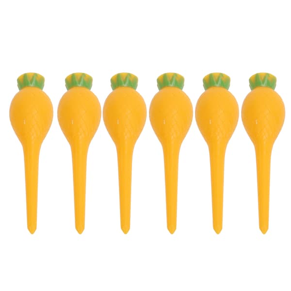 6 st Plast Golf Tees Tecknad Ananas Spik Tillbehör för Träning