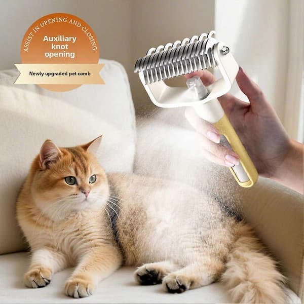 Professionel underuldskam til katte Effektivt dobbeltsidet design til hurtig udfiltring til hund kat Sky Blue