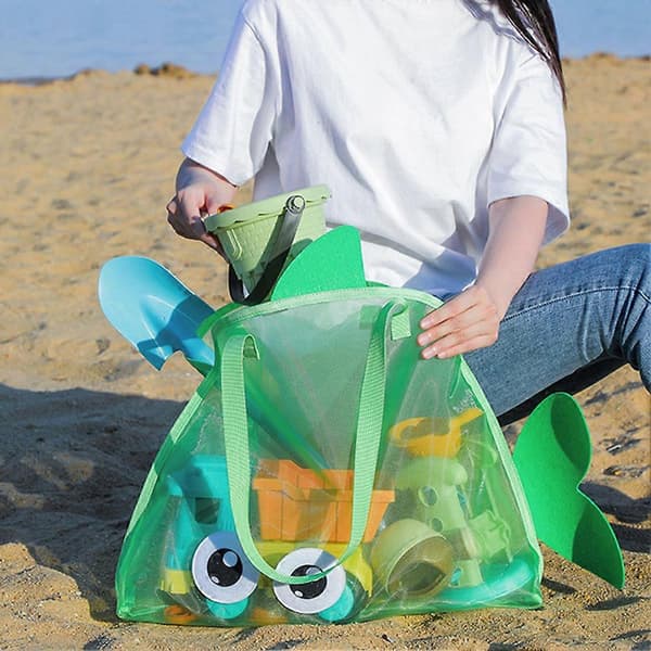 Sandlektygväska Barnvänlig kapacitet för strandleksaker Green