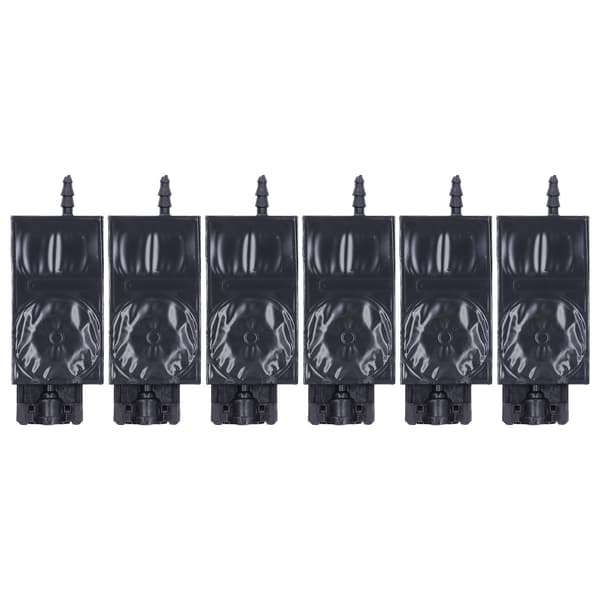6 stk. XP600 skriver løsemiddel blekkskriverhode rektangulær PP blekkdemper erstatning svart