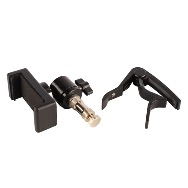Gitarr Capo Telefonhållare Clip On Metall Bärbar Elbas Ukulele Tillbehör