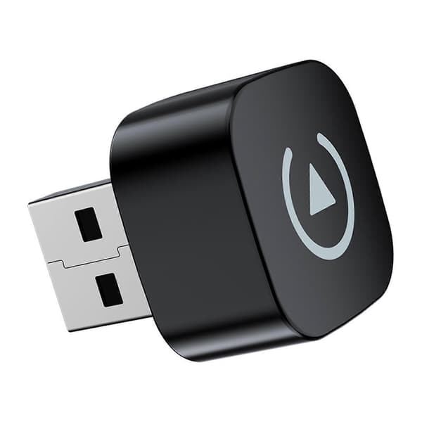 2 i 1 trådløs adapter konverterer kablet til trådløs til CarPlays Androids Auto USB Plug Play Smart stemmeudsendelse Black