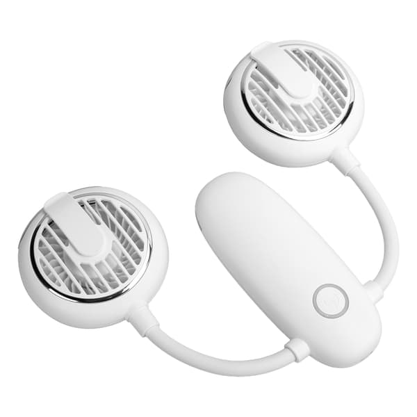 F38 Dubbelhuvud Multifunktionell Utomhus USB-Laddning Vikbar Midje Mini Fläkt
