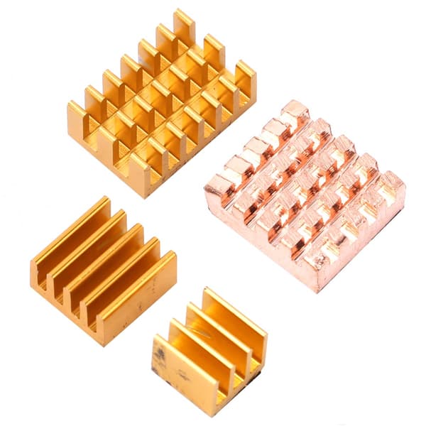 8 stk. Kobber Aluminium Køleplade CPU Køler Klæbemiddel til Raspberry Pi 4B