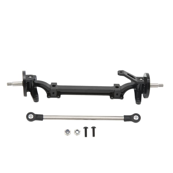 RC Foraksel Styrestang Sæt Aluminium Legering Stål til Tamiya 1/14 RC Bil Sort