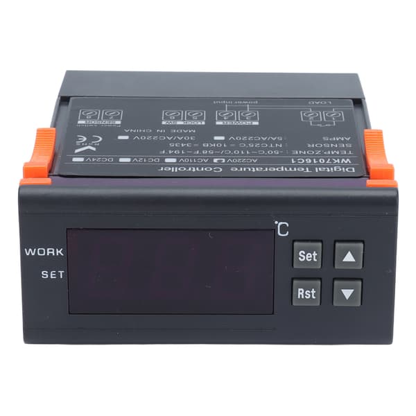 Digital Temperaturkontroller Termostat LCD-skjerm Probe AC220V 5A