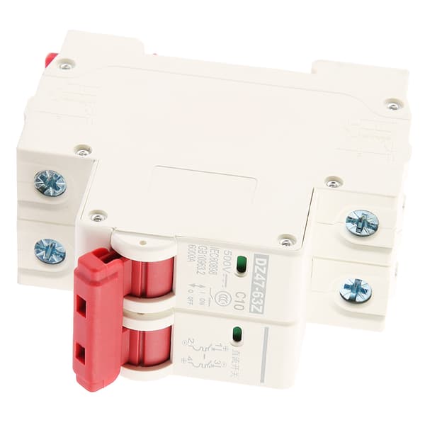 2P DC 500V 10A Mini Afbryder MCB Sikkerhedsafbryder DZ47-63Z-2P