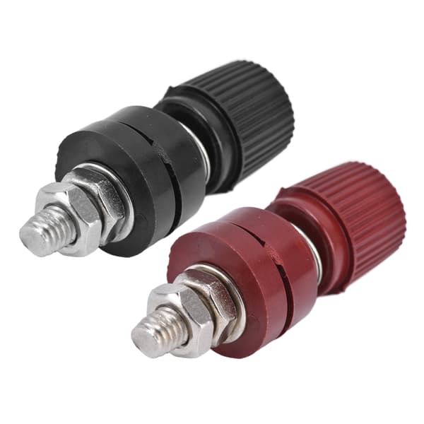 10 Par M6 32mm Spenningsregulator Koblingsblokk Bindepost 0V-380V Rød Svart