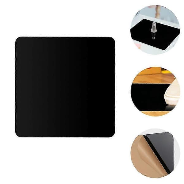 Reflective Display Board Double-Sided Black Acrylic Background for Tabletop Photography and Video