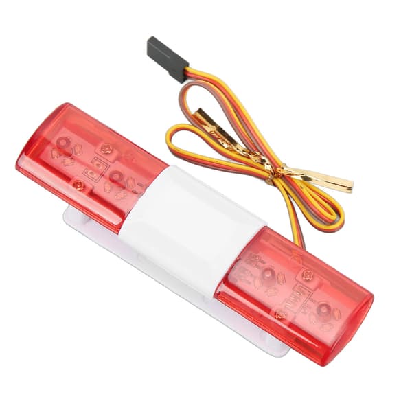 RC Poliisin LED-varoitussvalo 4 tilaa Simulaatiosuunnittelu 1/8 1/10 RC-autoille Punainen