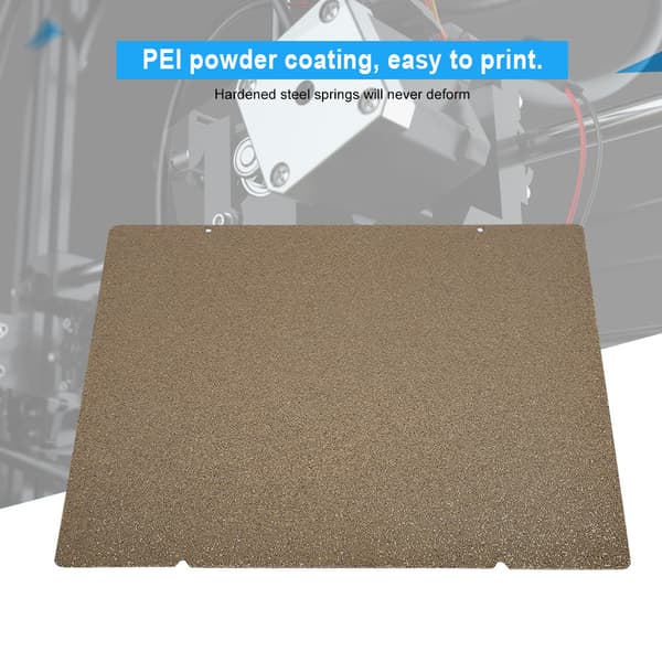 MK52 Guld Dubbellagers Texturerad PEI Pulver Stålplatta 3D-skrivartillbehör