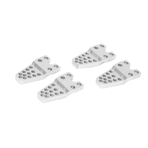 4 stk. RC-feste Aluminiumlegering Slitesterk Robust Utskiftbart Justeringstilbehør for 1/10 1/8 Simuleringsklatrebil Sølv