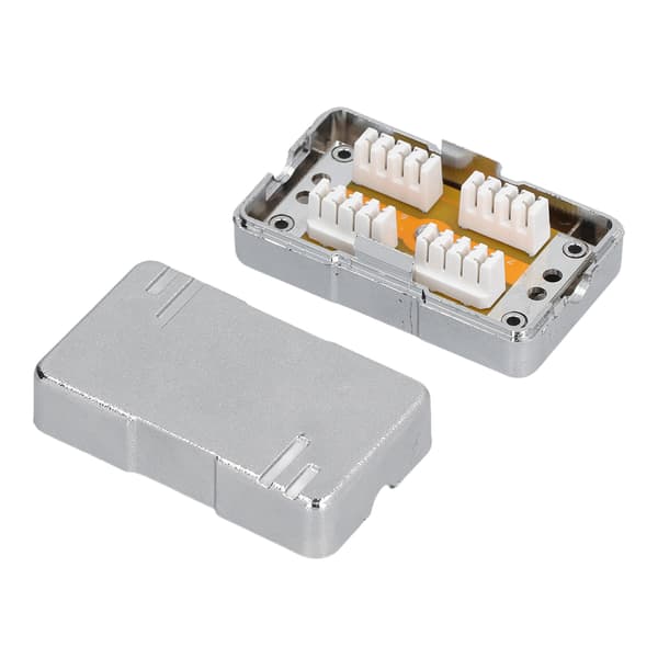 CAT6 Samledåse ABS Plast RJ45 Enkelt Port Skærmet Netværksforbindelse Case Modul
