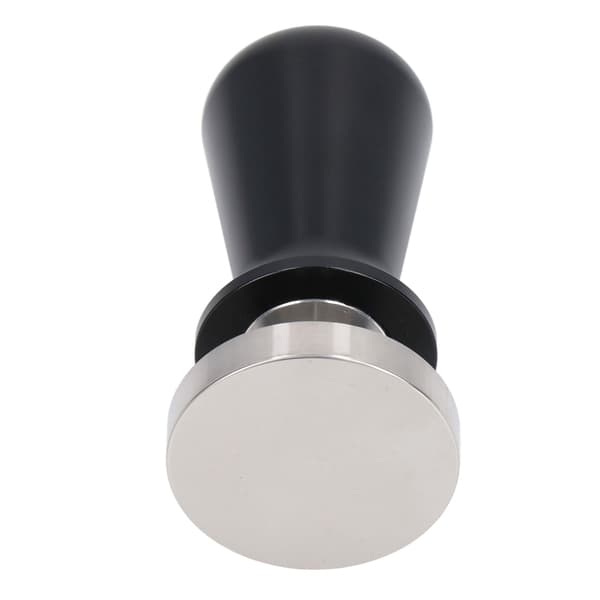Kaffepulverhammer, konstant elastisitet, rustfritt stål, kaffetamper for hjemmebruk, svart 58 mm/2,3 tommer