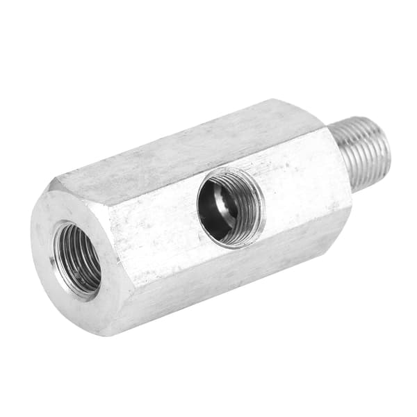 1 8in BSPT T-kobling Oljetrykksensor NPT-adapter Turbo Tilførselslinje Måler