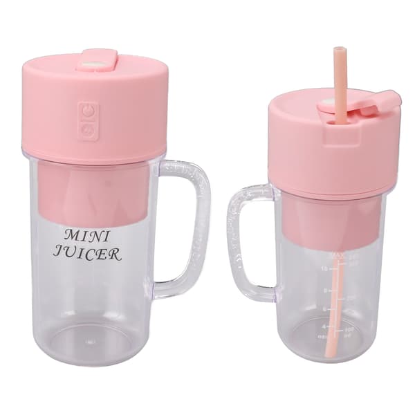 Mini Bærbar Oppladbar Blender Juicer Kopp Multifunksjonell Stor Kapasitet for Studenter Husholdning Rosa