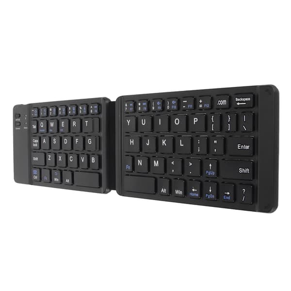 Vikbart Bluetooth Tangentbord Slim Portabel Trådlöst för Windows 7 8 Tablet Notebook Mobiltelefon Svart