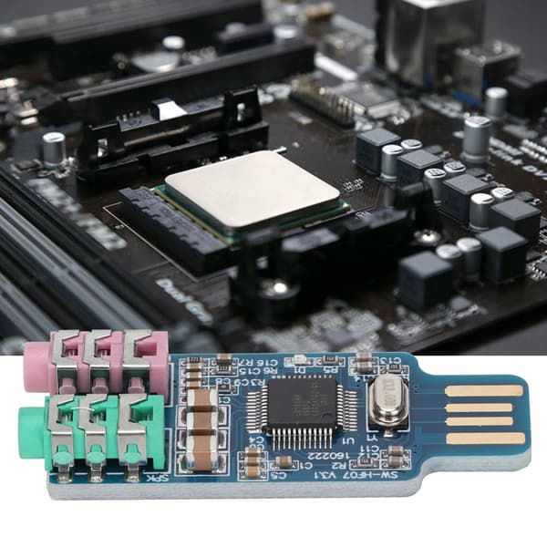 Driverfri USB-lydkort CM108 ekstern lydadapter til computer bærbar