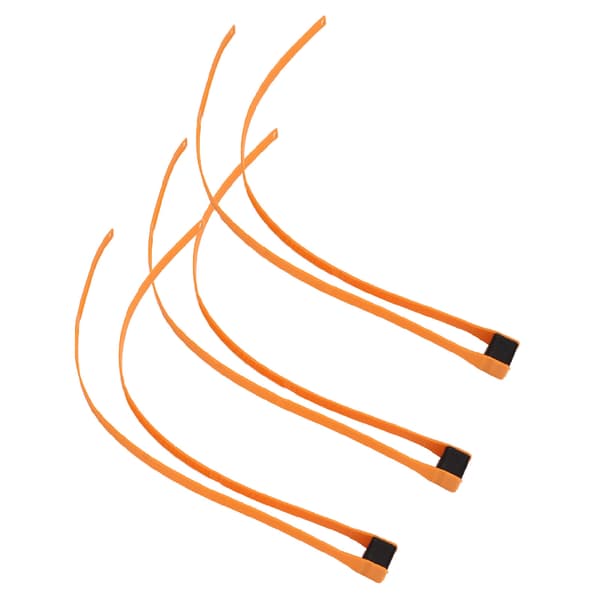 3 stk. orange nylon kabelbindere med trækkring til udendørs sport CS udstyrsfastholdelse