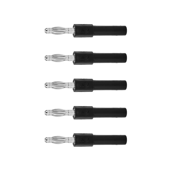 5 stk. 4 mm til 2 mm bananstikadapter Sort Stærk forbindelse God ledningsevne