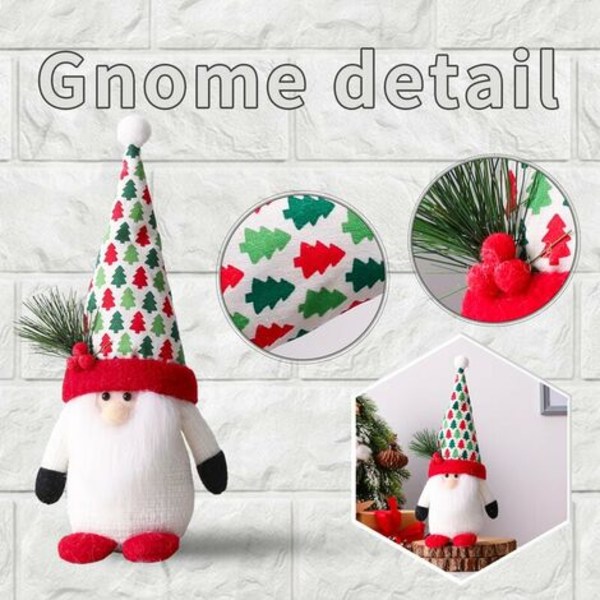 Set of 2 Christmas Plush Gnomes Home Decor Gnome Four Seasons Applicable Swedish Dwarf Statue Cafe Corner Ornament