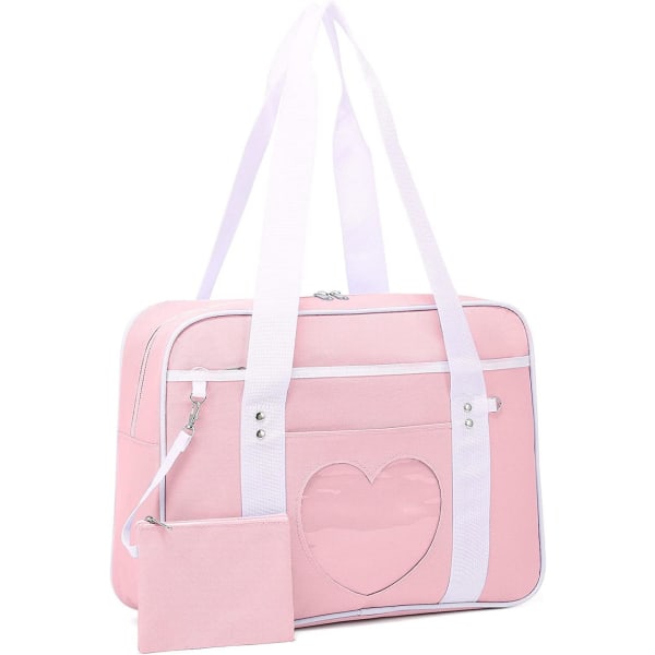 Ita Bag Heart Japansk Skolväska Stor Anime Axelväska Kawaii Handväska För Kvinnor A916-171 Pink 2