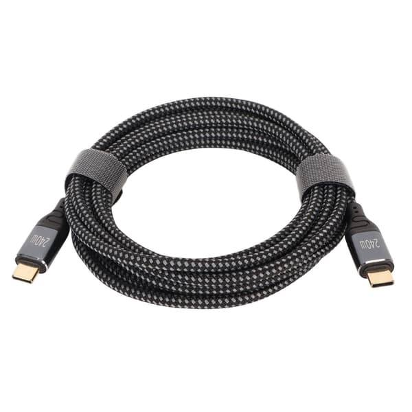 USB C til USB C Kabel Hann til Hann PD240W 3m PD3.1 E Mark Chip Ladekabel for Laptop Telefon Nettbrett