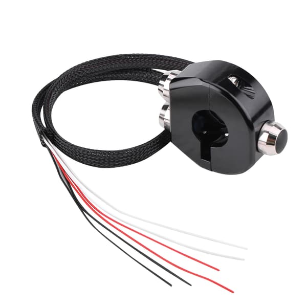 CNC Aluminium Legering 22mm Motorcykel Styr Momentary Latching Switch Reset Knap Sort