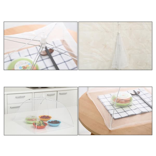 Vikbar Matkupa i Mesh Fällbart Tält Kupolnät Paraply Picknick Matbeskyddare