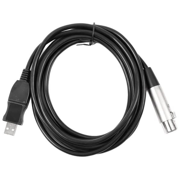 Profesjonell USB til XLR Mikrofonkabel Stabil Signalutgang for PC-opptak 3m 9.8ft