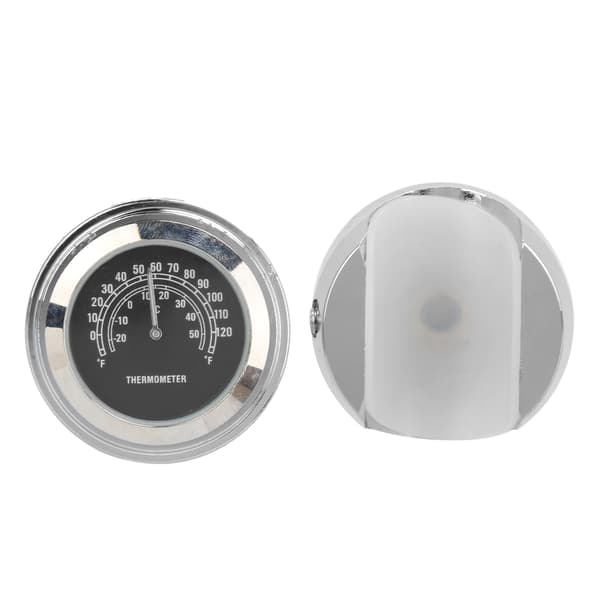 22-25mm Motorcykel Styr Termometer Ur Temperaturmåler Tilbehør Sort