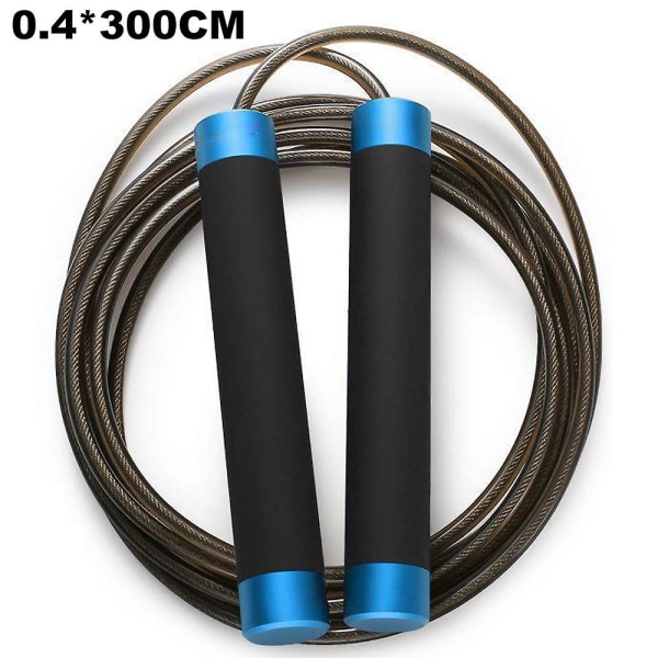 Speed Jump Rope, - För Crossfit, Gym & Home Fitness Workouts & More Blue 4.0Mm  Steel Wire Rope
