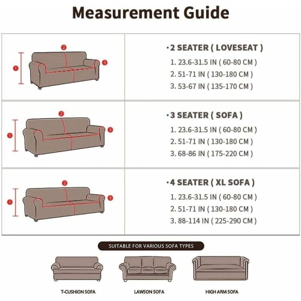 Stretch cover Universal elastiskt cover Monterat soffskydd (mörkgrå, 2-sits)