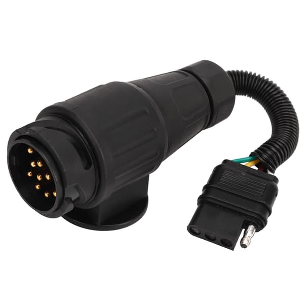 EU 13-vejs rund til US 4-vejs flad trailerstik adapter konverter stik til RV