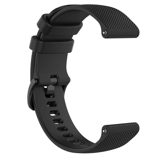 22mm Watch Strap for Samsung Galaxy Watch3 45mm / Asus Zenwatch Silicone Strap Grid Pattern Black
