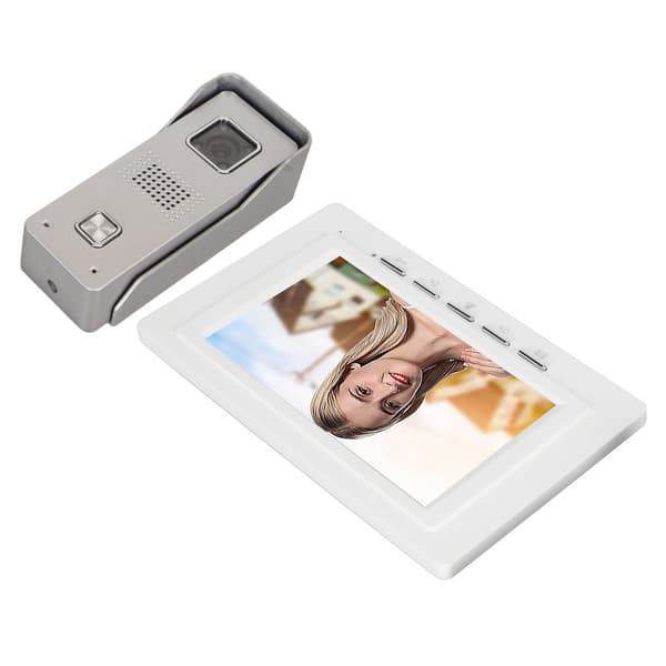 Dørklokke Intercom System 7 Tommers TFT-skjerm Nattsyn Vanntett for Hjem Leilighet 100 til 240V EU-plugg