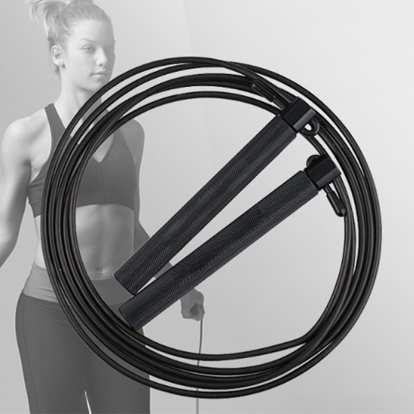 Aluminiumslegering Stål Wire Leje Spring Rope Wire Hoppe Rope Sport Fitness Hoppe Rope Black