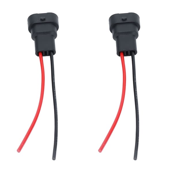 2 st 12V hane kontaktadapter kopparledningar för LED-strålkastare dimljus