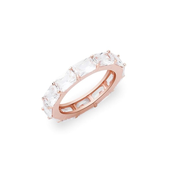 Firkantede Zirkon Ringe Kobber Smykker Iced Out Ringe Hip Hop Fashion Personlighed smykker til gave Rose Gold