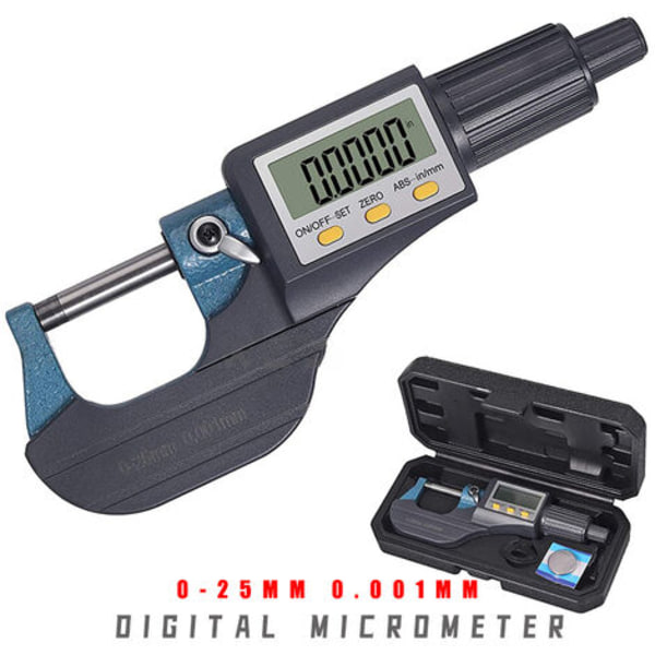 Elektronisk mikrometer Mikrometer Väggtjocklek Mikrometer Digital mikrometer 0-25mm 0,001MM