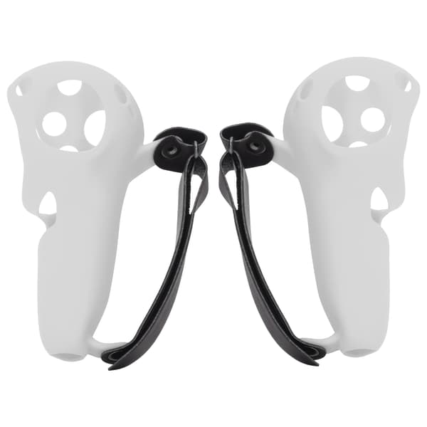 2 st Touch Controller Grip Cover Silikonskydd med Knogremmar för Meta Quest Pro Ljusgrå